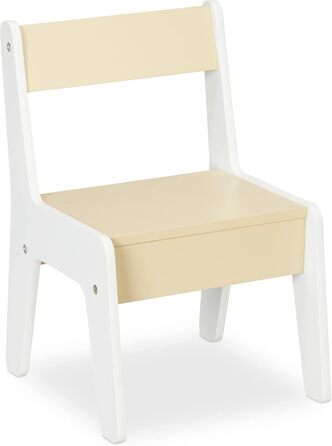 Дитячий комплект сидіння Relaxdays, Дитячий комплект столу, стіл та стілець, Комбінація дитячих сидінь, для хлопчиків та дівчаток, Бежево-білий