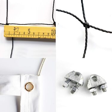 Волейбольна сітка 9,5 × 1 м – портативна стандартна сітка зі сталевим канатом, складна, офіційний розмір для критої/відкритої гри, саду, пляжу чи спорту