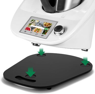 Для розсувної дошки Thermomix TM6 TM5 акрил, швидкопереміщена дошка Ticanros Premium для кухонного комбайна Thermomix Vorwerk TM6 аксесуари Pad Board, глянцевий чорний
