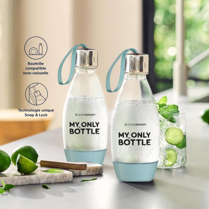 Пластикова пляшка SodaStream My Only Botte 0,5 л, можна мити в посудомийній машині, синя, 1 упаковка