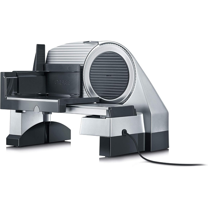 Слайсер для їжі GRAEF S50000 з коробкою для зберігання та насадкою MiniSlice, срібло