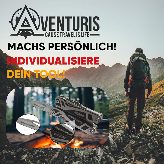 Багатофункціональний інструмент AVENTURIS з нержавіючої сталі з 21 функцією. Багатофункціональний інструмент Гаджет для чоловіків,