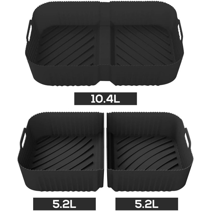 Аксесуари для фритюрниці NAVESO для шухляди Ninja Foodi Flexdrawer 10.4 л AF500DE, 3 шт. и аксесуарів для силіконової форми для фритюрниці, аксесуари для фритюрниці для двозонної аерофритюрниці, аксесуари для фритюрниці