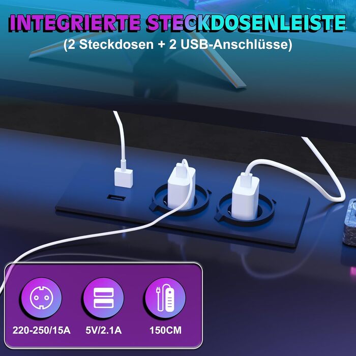 Ігровий стіл Flamaker L-подібної форми 140x140 см