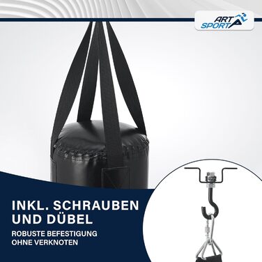 Боксерська груша ArtSport Punching Bag Kids - підвісна боксерська груша 8 кг в комплекті з боксерськими рукавичками, бинтом і кріп
