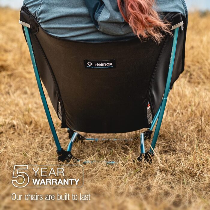 Наземне крісло Helinox Міцне, надлегке, складне, портативне крісло для кемпінгу, походів, піших прогулянок та мотоциклетних турів, чорного кольору
