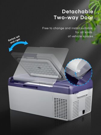 Компресорний холодильник FOHERE, автомобільний холодильник і морозильна камера 15 л, портативний міні-холодильник (20 20 ) з 12/24