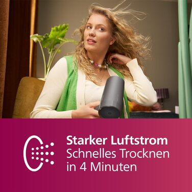 Фен Philips серії 7000, сушіть і укладайте з легкістю, технологія ThermoShield Advanced, мінеральні іони, з насадкою та дифузором,