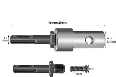 Буровий інструмент для саду та городу 800 мм, сталевий, з запобіжним болтом та адаптером SDS. Спіральний бур для стовпів, свердловини та земляних робіт (800 мм x 120 мм), чорний.