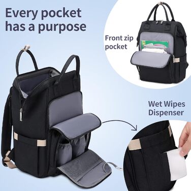 Пеленальний рюкзак стильний пеленальний рюкзак з пеленальним килимком багатофункціональний водовідштовхувальний рюкзак великої міс