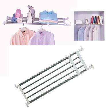 Розширювані полиці для гардеробу BAOYOUNI, регульована полиця для зберігання, органайзер своїми руками, вішалки для одягу, роздільники полиць для кухні, ванної кімнати, спальні, розширювана довжина 60-80 см