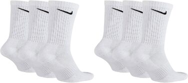 Шкарпетки для тренувань Nike Unisex Everyday Cushioned Crew (3 пари) розміри 38-42, білі