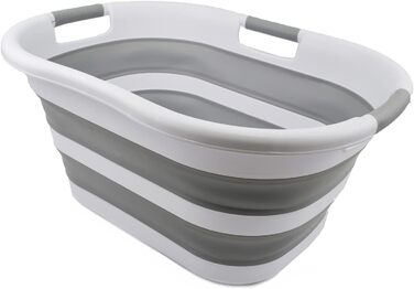 Складаний пластиковий кошик для білизни, 40 л, складаний висувний контейнер/органайзер для зберігання - переносна ванна для білизн