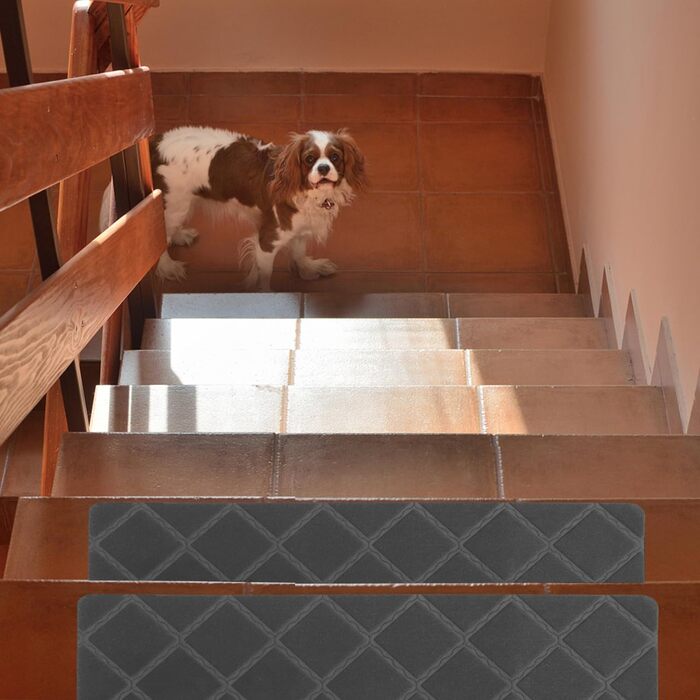 И самоклеючі сходинки 30x8 дюймів ПВХ протиковзкі сходинки критий нековзний килимок для сходів для дітей та домашніх тварин, 4 шт.