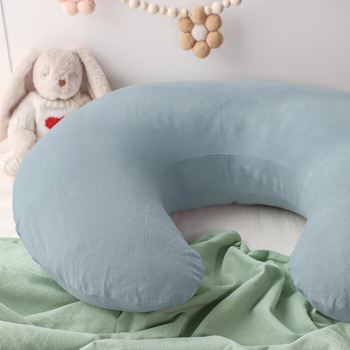 Наволочка SWESEN Nursing Pillow Cover for Baby Girls, Nursing Pillow Slipcover, щільно прилягає до дитячої подушки для годування, придатна для машинного прання та дихання, зелена, 2 шт.