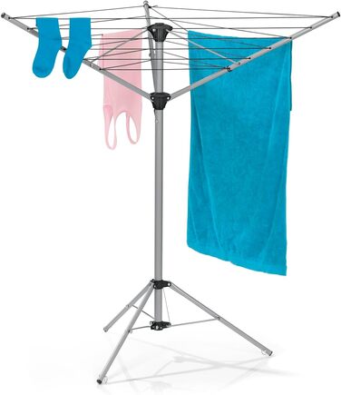 Поворотна сушарка для білизни EASYmaxx, складна сушарка для білизни в приміщенні та на відкритому повітрі Погодостійка та легка, 4