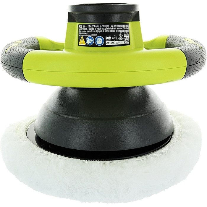 В літій-іонний 25,4 см 2500 об/хв акумуляторний орбітальний буфер/полірувальник з 2 насадками (акумулятор не входить до комплекту,