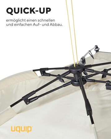 Пляжний намет Uquip Speedy XL Boulder 170 x 115 x 230 см Пляжний намет UPF 50 для захисту від сонця, вітру та дощу Портативний пляжний намет із системою швидкого складання Ідеально підходить для пляжу, кемпінгу та пікніків Sand XL