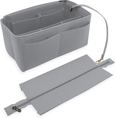 Органайзер для жіночих сумок Heavyoff, фетрових сумок Внутрішні сумки Багатофункціональні сумки Сумка для покупок з брелоком сіра,