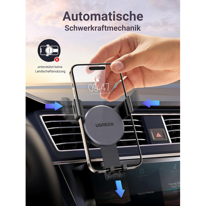 Тримач для мобільного телефону автомобільний тримач для мобільного телефону автомобільний вентиляційний гравітаційний тримач для м