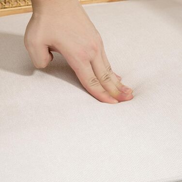 Крісло HOMCOM, крісло-реклайнер для вітальні з підлокітниками, подушка сидіння, крісло для відпочинку зі спинкою з ротанга, крісло для читання з ефектом льону, дерев&39яний каркас, м&39яке крісло для спальні, кремовий