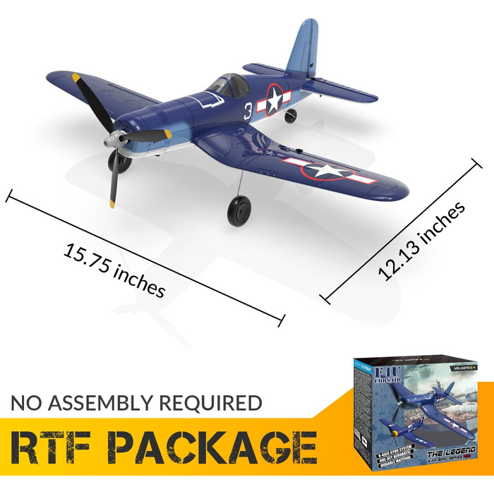 Літак на дистанційному керуванні VOLANTEXRC 4CH 2,4 ГГц Літак на дистанційному керування RTF для початківців, дітей і дорослих, 4-