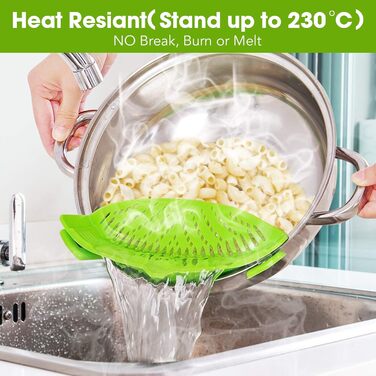 И, силіконове ситечко для їжі, термостійке, кліпса, друшляк для рису, макаронних виробів, спагетті, яловичого фаршу, універсальний