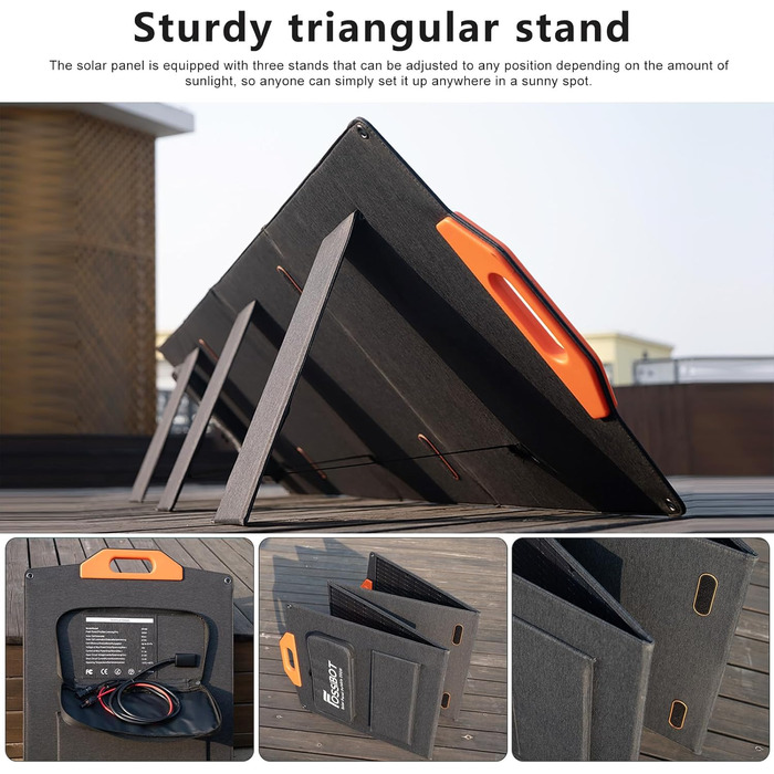 Сонячна панель FOSSiBOT 200W, складний сонячний модуль для портативних сонячних генераторів F1200 F2400 F3600, фотоелектричний мод