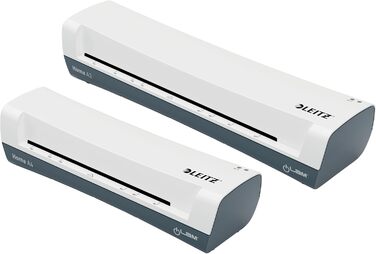 Ламінатор Leitz iLAM Home A3, для ламінувальних пакетів товщиною від 75 до 125 мікрон, час прогріву 3 хвилини, стартовий комплект із 5 пакетами, ідеально підходить для використання вдома, в офісі та школі, білий, 74320001 A3 Single