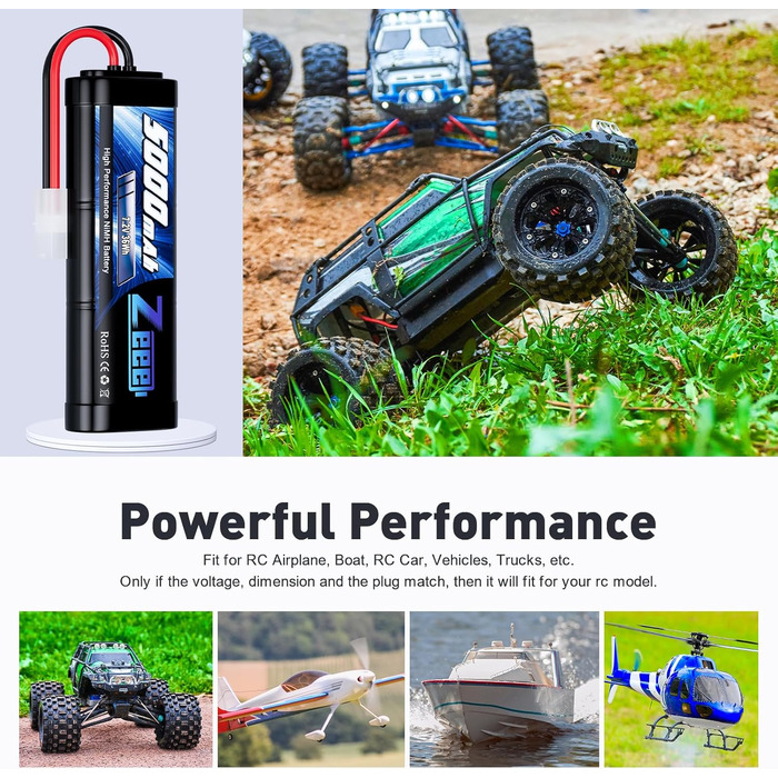 Акумулятор 7,2V 5000mAh RC Автомобіль RC Вантажівка HPI Losi Kyosho Хобі для RC Автомобілі Літак Вертоліт Човен (2 Пакети)