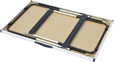 ТОВАРИГАДЖЕТИ Складаний багатофункціональний стіл, багатоцільовий стіл, кемпінговий стіл, розкладний стіл, ринковий стіл, стіл з регульованою висотою для обклеювання шпалерами, бічний столик для кемпінгу, саду, фестивалів, ринків тощо, чорний