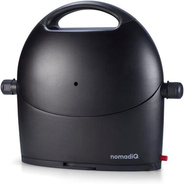 Кемпінговий гриль NOMADIQ Настільний гриль Компактний 2 конфорки Газовий гриль для кемпінгу Газовий гриль для балкону, автофургона Гриль-плита, портативна, для вулиці, барбекю, вулична плита, чорний колір