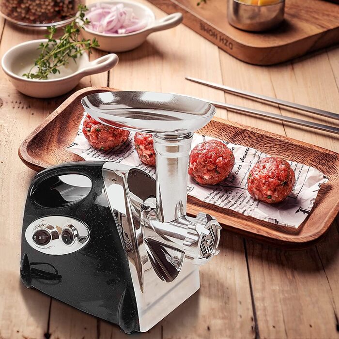 М'ясорубка для ковбас - 2800 Вт Електрична ковбасна машина з металевою шестернею Високоефективна м'ясорубка з нержавіючої сталі з
