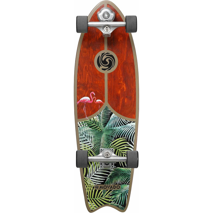 Серф-скейтборд Лонгборд Вінтажний ретро-круїзер Високошвидкісний кугельлагер ABEC-11 Комплект унісекс, 2 деки - Екзотичний