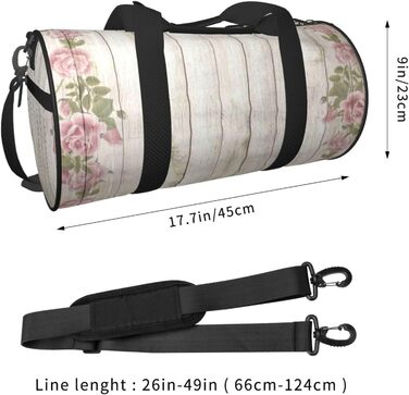 Спортивна сумка-мішок для подорожей, велика сумка для моря з квітковим принтом на дерев'яній основі, чорна, універсальний розмір, дорожня сумка