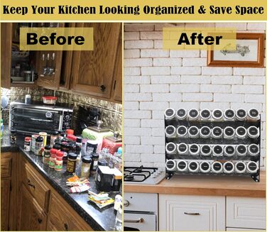 Рівнева полиця Spice для стільниці, шафи або настінного монтажу, 4 відділення для зберігання, 4-