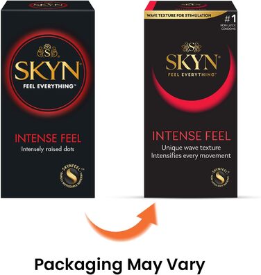 Презервативи SKYN Intense Feel та 5 Senses, 53 мм, без латексу, 25 шт