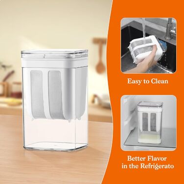 Ситечко для грецького йогурту Сепаратор сироватки, що миється, з кришкою Миюча йогуртниця з сітчастими ситечками Сито для йогурту для фільтрації соку Молочна сітка Побутовий