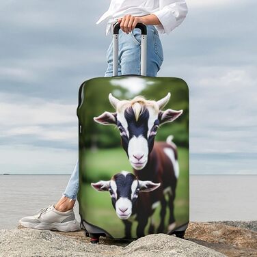 Чохол для валізи Ziegen, міцний захист, підходить для багажу розміром 45.7-81.3 см, малий, Чорний