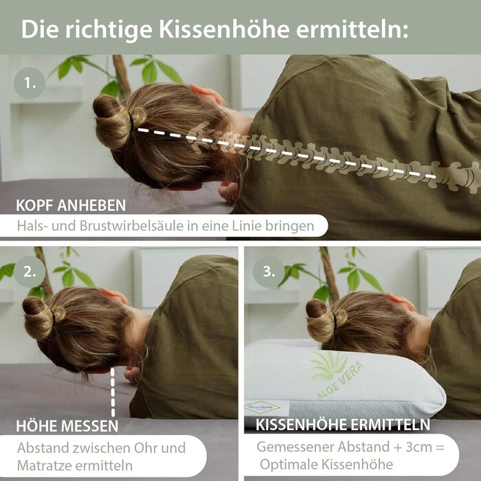 Ортопедична подушка для підтримки шиї з в&39язкопружної гелевої піни та чохла з алое вера - дихаюча подушка, подушка для сну для підтримки шийного відділу хребта та полегшення болю в шиї для дітей та тих, хто спить на животі (70x42x10 см) В&39язкопружна г