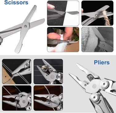 Мультитул Плоскогубці 18 в 1 з нержавіючої сталі кишеньковий мультитул, кусачки, ножиці, викрутка, відкривачка для пляшок і консер