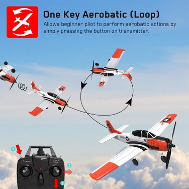 Канальний пульт дистанційного керування Літак RC Plane RTF Літак Іграшка 2,4 ГГц Літак RC для початківців, дітей та дорослих Іграш