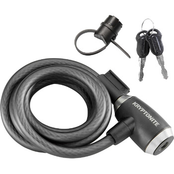 Трос замка для велосипеда Kryptonite KryptoFlex, довжина 60 см/182 см/3 м, товщина 12 мм, плетений сталевий трос з високим опором, протиугінний замок для спорядження для активного відпочинку, ключ від 15