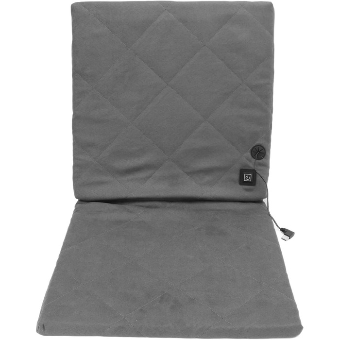 Підігріте кемпінгове крісло зі спинкою, електрично підігрітим сидінням, складними стадіонними сидіннями, підігрівом чохла зі спинкою для кемпінгу, риболовлі, полювання (сіре)