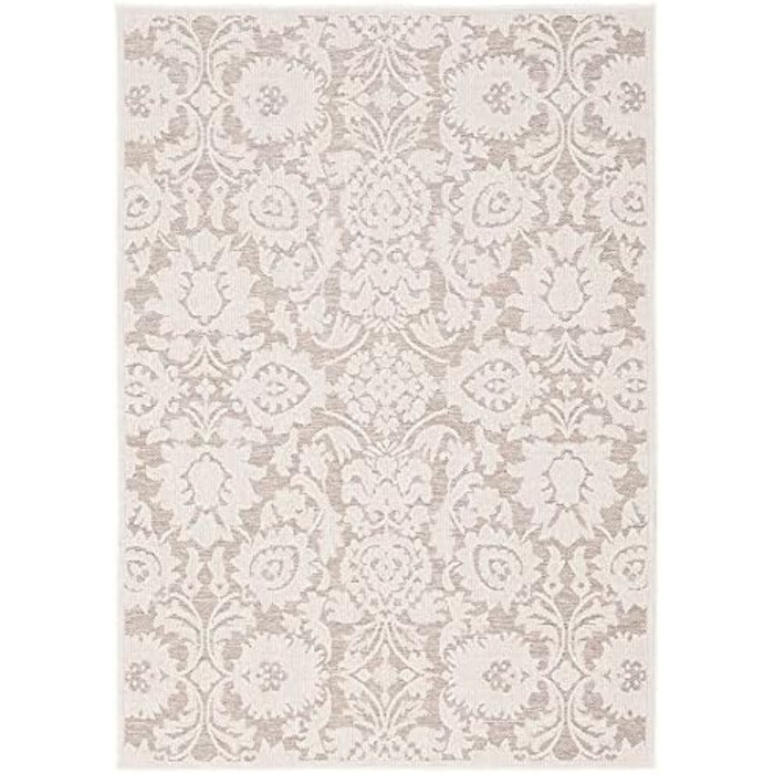 Сучасний килим плоского плетіння Оттава Сучасний дизайн Стійкий до атмосферних впливів, легко чиститься 80 х 150 см Бежеве бароко