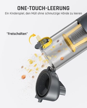 Автомобільний пилосос Fanttik Slim V9 Mix, бездротовий ручний пилосос 4-в-1, високопродуктивний ручний пилосос 12000 PA Портативни