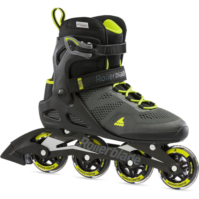 Чоловічі роликові ковзани для фітнесу Macroblade 80, чорні та лаймові Performance Inline Skates 9 BLACK/LIME