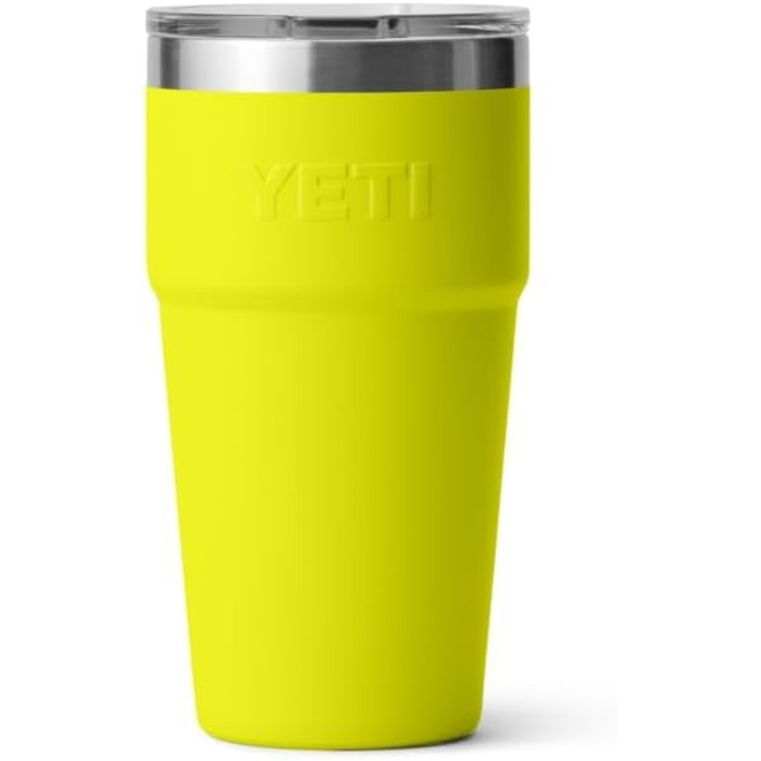 Стаканка YETI Rambler об&39ємом 591 мл (20 унцій) зі знімною кришкою MagSlider, термокружка з нержавіючої сталі, вакуумна ізоляція колір Firefly Yellow