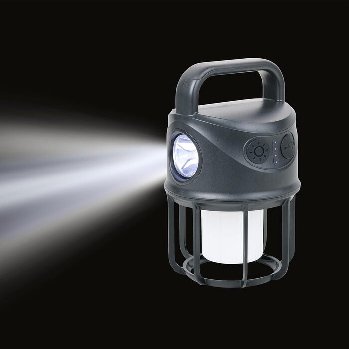 Ліхтарик для кемпінгу та зовнішній акумулятор TROIKA NIGHT OWL, що перезаряджається, з трьома різними режимами освітлення (регульована яскравість) та функцією миготіння холодний білий, теплий білий, ліхтарик, вхід 4000 мАг, вихід 5 В пластик