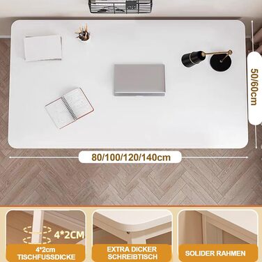 Комп&39ютерний стіл, письмовий стіл, простий стиль, стіл для домашнього офісу, сучасний стіл для спальні, білий, 100x50 см